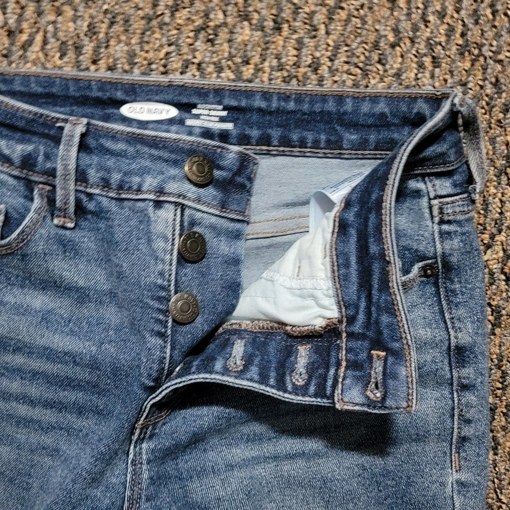 Old Navy Rockstar Super Skinny High Rise Distressed Jeans Size 2 EUC